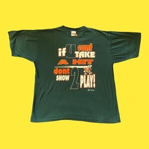 Mendez sportswear vintage 90s university of miami tee